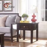 TV table living room furniture and coffee table wood and end table black WA381