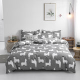Solstice Stylish Black Flamingo Style Comforter Bedding Set 3/4pcs Bedclothes Sets Bed Linings Duvet Cover Bed Sheet Pillowcases