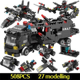 715 pcs City Police Station Car Building Blocks For City SWAT Team Truck House Blocks Technic Diy Toy For Boys Children - shopwishi 