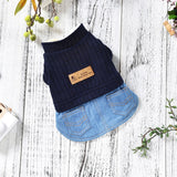 Luxury Winter Dog Jacket Puppy Dog Clothes Pet Outfits Dog Denim Coat Jeans Costume Chihuahua Poodle Bichon Pet Clothing 35S1