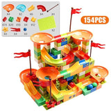 77-308PCS Marble Race Run Big Block Compatible Duploed Building Blocks Funnel Slide Blocks DIY Big Bricks Toys For Children gift - shopwishi 