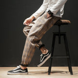 Japanese Streetwear Plaid Pants