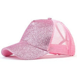 New Glitter Ponytail Baseball Caps Sequins Shining High Quality Fashion Womens Messy Bun Adjustable Snapback Hip Hop Hat