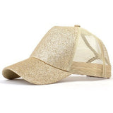 New Glitter Ponytail Baseball Caps Sequins Shining High Quality Fashion Womens Messy Bun Adjustable Snapback Hip Hop Hat