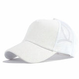 New Glitter Ponytail Baseball Caps Sequins Shining High Quality Fashion Womens Messy Bun Adjustable Snapback Hip Hop Hat