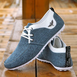 Brand Casual Shoes for Men Lace-up Linen Cloth Breathable Mens Canvas Shoes