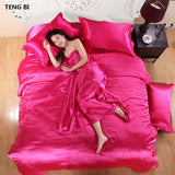 NEW 100% Pure Satin Silk Bedding Set for King sized beds