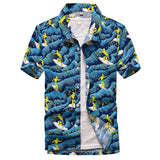 Palm Tree Printed Hawaiian Beach Shirt for Men 2019 Summer Short Sleeve 5XL Aloha Shirts Mens Holiday Vacation Clothing Chemise - shopwishi 
