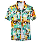 Palm Tree Printed Hawaiian Beach Shirt for Men 2019 Summer Short Sleeve 5XL Aloha Shirts Mens Holiday Vacation Clothing Chemise - shopwishi 
