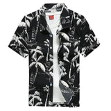Palm Tree Printed Hawaiian Beach Shirt for Men 2019 Summer Short Sleeve 5XL Aloha Shirts Mens Holiday Vacation Clothing Chemise - shopwishi 