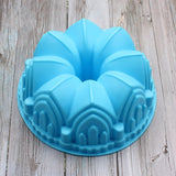 Silicone Big Cake Molds Flower Crown Shape Cake Bakeware Baking Tools 3D Bread Pastry Mould Pizza Pan DIY Birthday Wedding Party