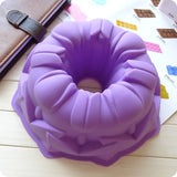 Silicone Big Cake Molds Flower Crown Shape Cake Bakeware Baking Tools 3D Bread Pastry Mould Pizza Pan DIY Birthday Wedding Party