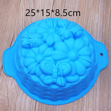 Silicone Big Cake Molds Flower Crown Shape Cake Bakeware Baking Tools 3D Bread Pastry Mould Pizza Pan DIY Birthday Wedding Party