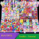 24 Grid DIY Handmade Beads Toys For Children With Accessory Set Girl Weaving Bracelet Jewelry Making Toys Creative Children Gift