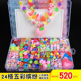 24 Grid DIY Handmade Beads Toys For Children With Accessory Set Girl Weaving Bracelet Jewelry Making Toys Creative Children Gift