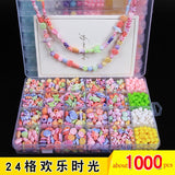 24 Grid DIY Handmade Beads Toys For Children With Accessory Set Girl Weaving Bracelet Jewelry Making Toys Creative Children Gift