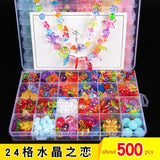 24 Grid DIY Handmade Beads Toys For Children With Accessory Set Girl Weaving Bracelet Jewelry Making Toys Creative Children Gift