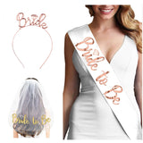 Wedding Decorations Bridal Shower Wedding Veil Team Bride To Be Satin Sash Bachelorette Party Girl Hen Party Decoration Supplies