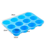 Silicone Cake Mold Round Shape Rectangular Silicone Bread Pan Cake Round Shape Mold 12 Holes Muffin Cupcake Baking Pans