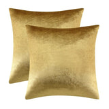 2 Packs White Decorative Cushions Covers Cases for Sofa Bed Couch Modern Luxury Velvet Home Throw Pillows Covers Silver Green