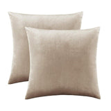 2 Packs White Decorative Cushions Covers Cases for Sofa Bed Couch Modern Luxury Velvet Home Throw Pillows Covers Silver Green