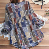 Fashion Womens O Neck Long Sleeve Loose Tops Casual Plain Shirt Blouse Female Ladies Summer Clothing Plus Size L-5XL