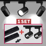 Whole Set Led Track Light COB Track Lamp 12W 20W 30W 40W Rail Lighting Aluminum Spot Lights Fixtures For Clothing Shop Home 220V