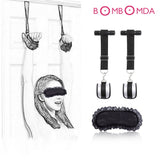 BDSM Toys Hang On Door Bondage Handcuff Blindfold Sex Toys For Couples Leather Restraints Rope Flirting Fetish  Slave Adult Game
