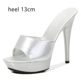 6 Color Woman Wedding Shoes Sandals 2020 Nightclub Sexy High-heeled 15cm Shoes Slippers  Heels Waterproof Sandal Summer Pumps
