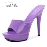 6 Color Woman Wedding Shoes Sandals 2020 Nightclub Sexy High-heeled 15cm Shoes Slippers  Heels Waterproof Sandal Summer Pumps