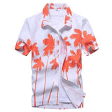 Palm Tree Printed Hawaiian Beach Shirt for Men 2019 Summer Short Sleeve 5XL Aloha Shirts Mens Holiday Vacation Clothing Chemise - shopwishi 