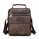 JEEP BULUO Men's High Quality Crossbody Tote Split Leather Shoulder Bags