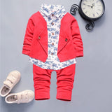 Spring Autumn Children Clothes Baby Boy Girl Casual Hooded Tops Pants Long Sleeve Clothing Kids Tracksuits 3Pcs/set