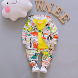 Spring Autumn Children Clothes Baby Boy Girl Casual Hooded Tops Pants Long Sleeve Clothing Kids Tracksuits 3Pcs/set