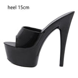 6 Color Woman Wedding Shoes Sandals 2020 Nightclub Sexy High-heeled 15cm Shoes Slippers  Heels Waterproof Sandal Summer Pumps