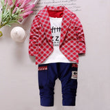 Spring Autumn Children Clothes Baby Boy Girl Casual Hooded Tops Pants Long Sleeve Clothing Kids Tracksuits 3Pcs/set