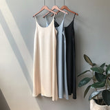 Spring summer 2020 Woman Tank Dress Casual Satin Sexy Camisole
