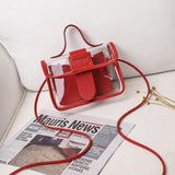 2020 Fashion Trend Ladies Transparent Jelly Candy Color Small Bag Korean Solid Personality Big Buckle Crossbody Shoulder Handbag - shopwishi 