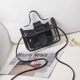 2020 Fashion Trend Ladies Transparent Jelly Candy Color Small Bag Korean Solid Personality Big Buckle Crossbody Shoulder Handbag - shopwishi 