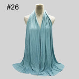 Multicolor Soft Elastic Cotton Muslim Hijab Jersey Scarf