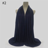 Multicolor Soft Elastic Cotton Muslim Hijab Jersey Scarf