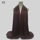 Multicolor Soft Elastic Cotton Muslim Hijab Jersey Scarf