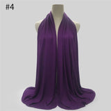 Multicolor Soft Elastic Cotton Muslim Hijab Jersey Scarf