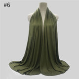 Multicolor Soft Elastic Cotton Muslim Hijab Jersey Scarf