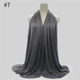 Multicolor Soft Elastic Cotton Muslim Hijab Jersey Scarf