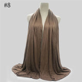 Multicolor Soft Elastic Cotton Muslim Hijab Jersey Scarf