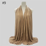 Multicolor Soft Elastic Cotton Muslim Hijab Jersey Scarf