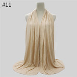 Multicolor Soft Elastic Cotton Muslim Hijab Jersey Scarf