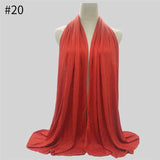 Multicolor Soft Elastic Cotton Muslim Hijab Jersey Scarf