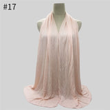 Multicolor Soft Elastic Cotton Muslim Hijab Jersey Scarf